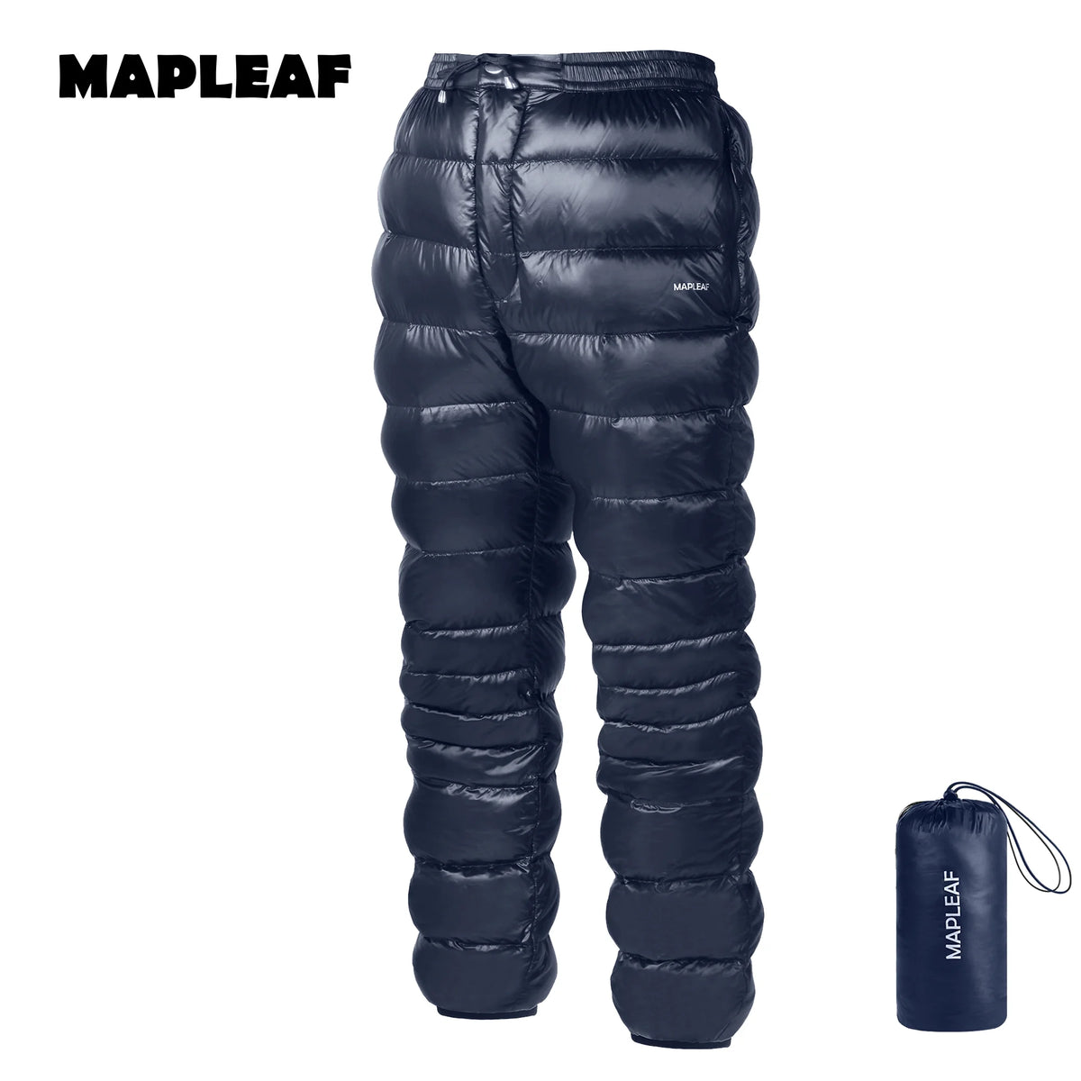 Mapleaf Down Pants – 800FP Ultralight Warm Winter Trousers, Windproof & Waterproof