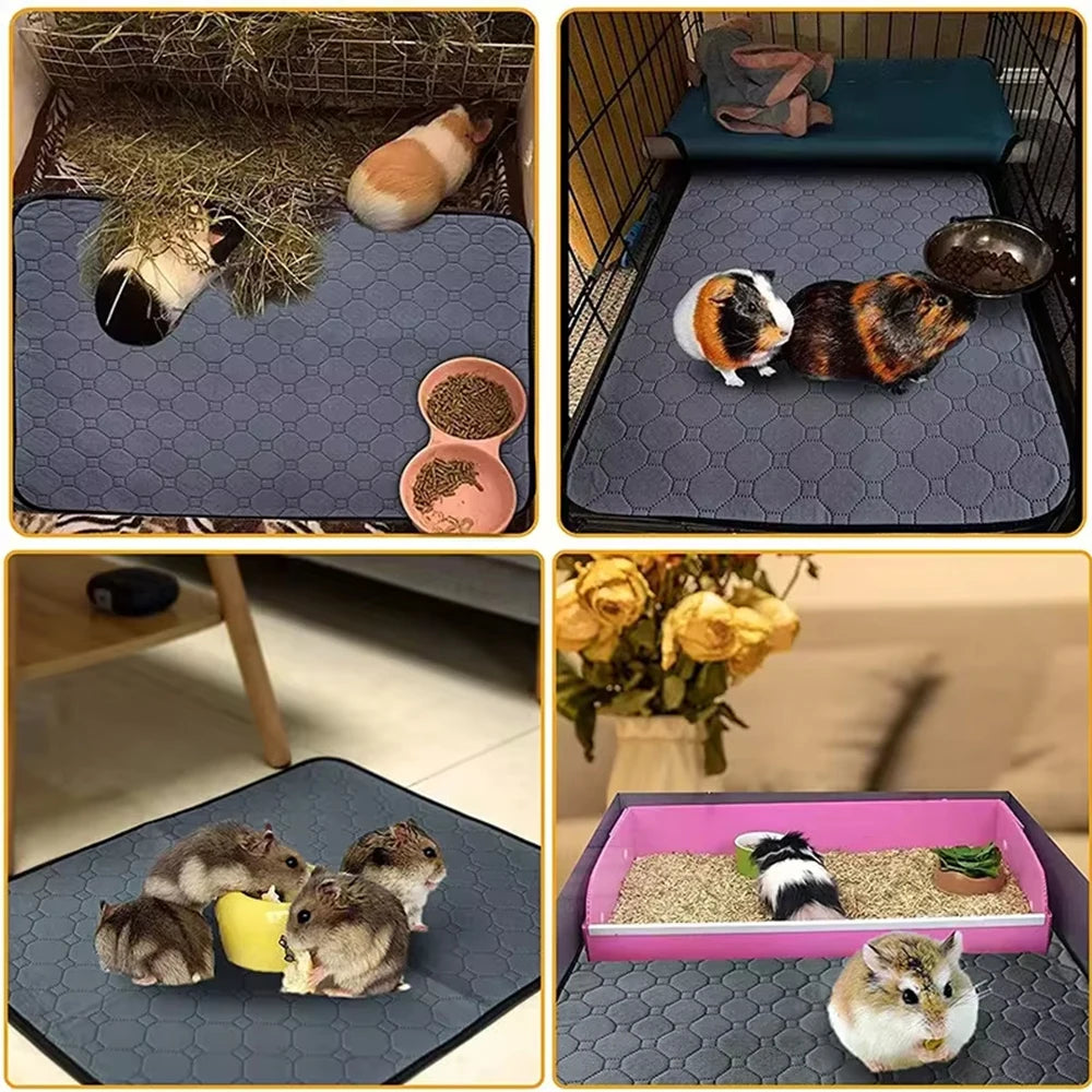 Washable Pet Cage Liner – Reusable Non-Slip Absorbent Mat for Guinea Pigs, Cats & Dogs