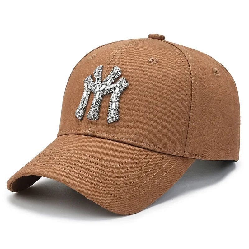 Rhinestone Baseball Cap for Women – Casual Adjustable Dad Hat
