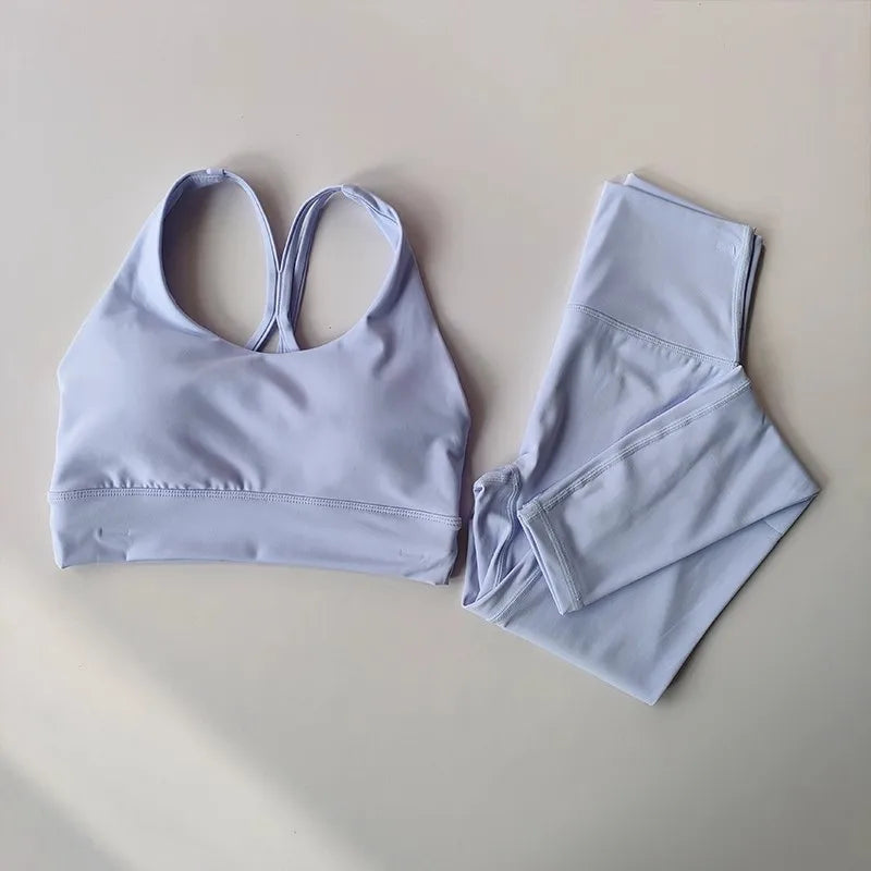 Women's 2-Piece Yoga Set – Sports Bra & High-Waist Leggings