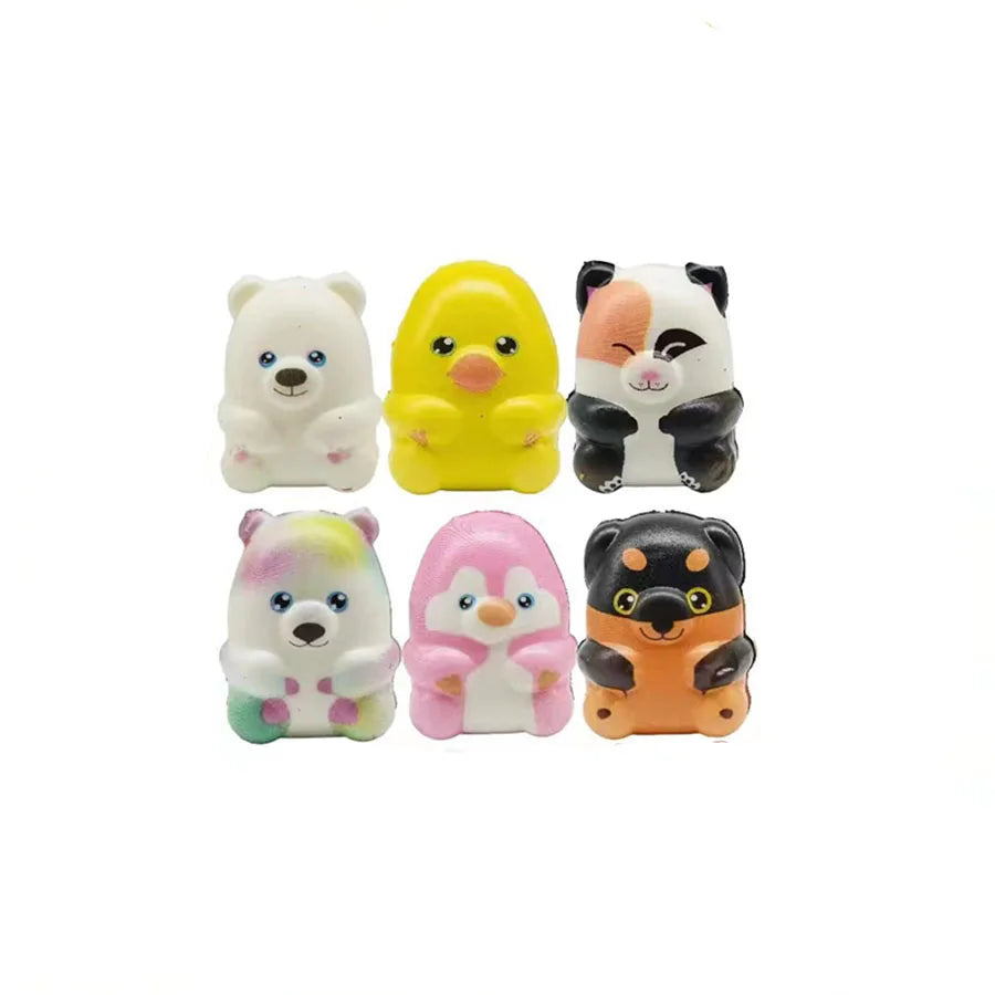 Kawaii Animal Squishy Toys Set - Slow Rising Stress Relief Squishies for Kids