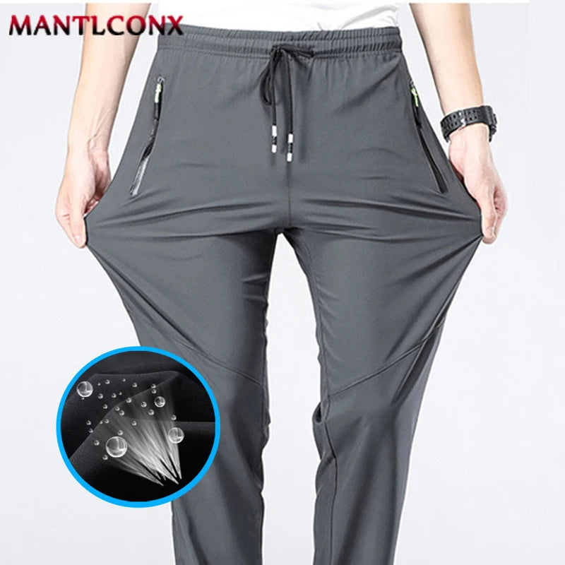 Men's Quick-Dry Jogger Pants – Breathable Elastic Waist Casual Trousers