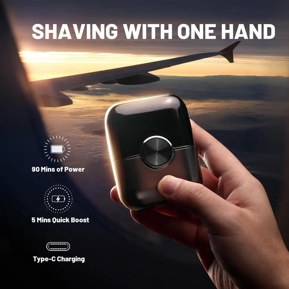 Electric Foil Shaver for Men – 4-Blade Wet & Dry Waterproof Razor