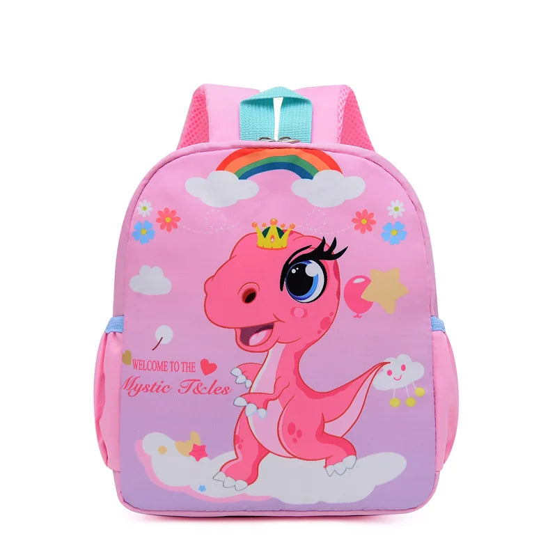 Kids Cartoon Dinosaur Backpack for Kindergarten Boys & Girls