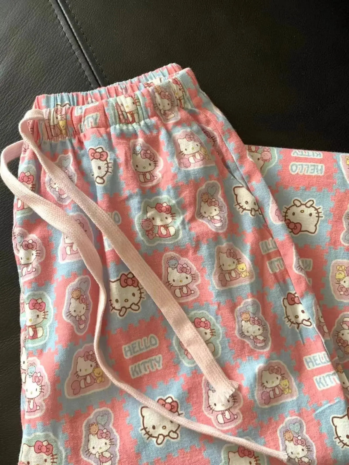 Hello Kitty Plush Sleep Pants – Soft Cotton Lounge Pajama for Women