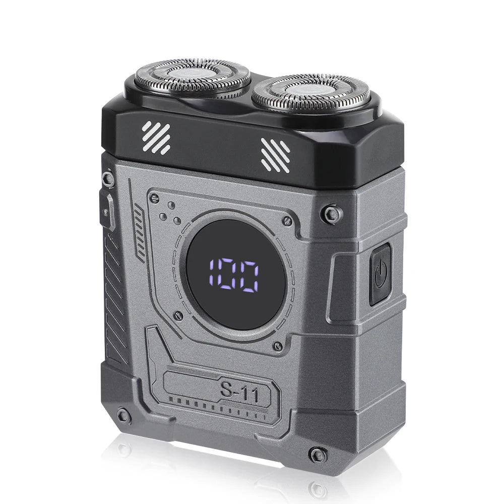 Mini Electric Shaver with Digital Display – USB-C Rechargeable, Wet & Dry