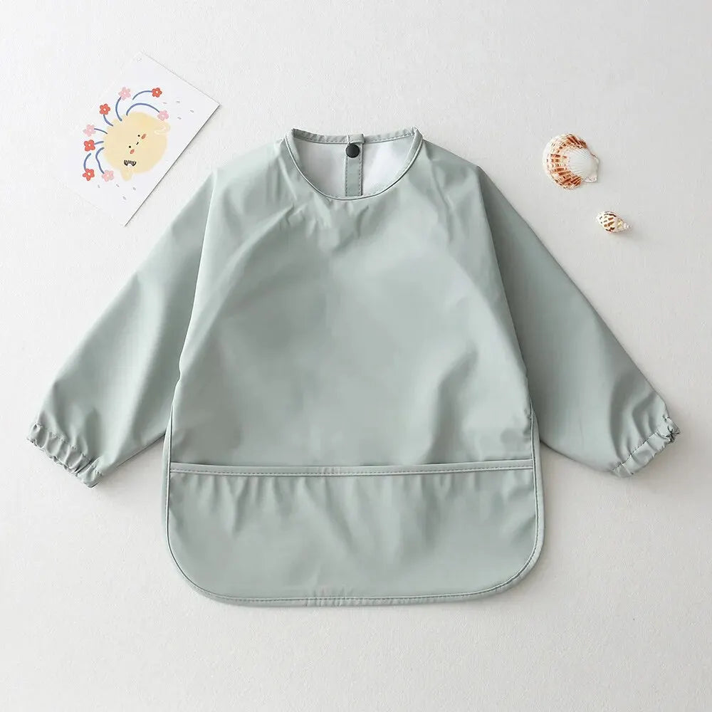 Long Sleeve Baby Feeding Bib – Waterproof Apron for Infants & Toddlers