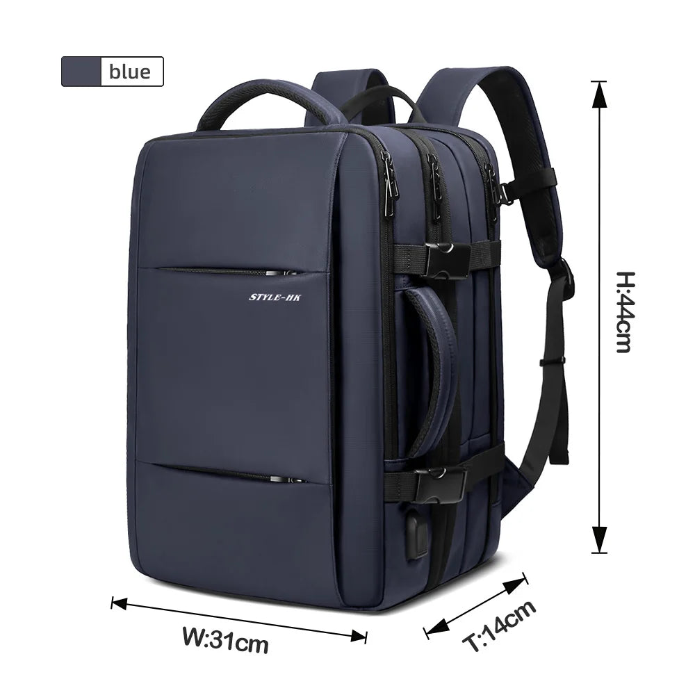 Heroic Knight Expandable Travel Backpack – USB 15.6" Laptop Bag
