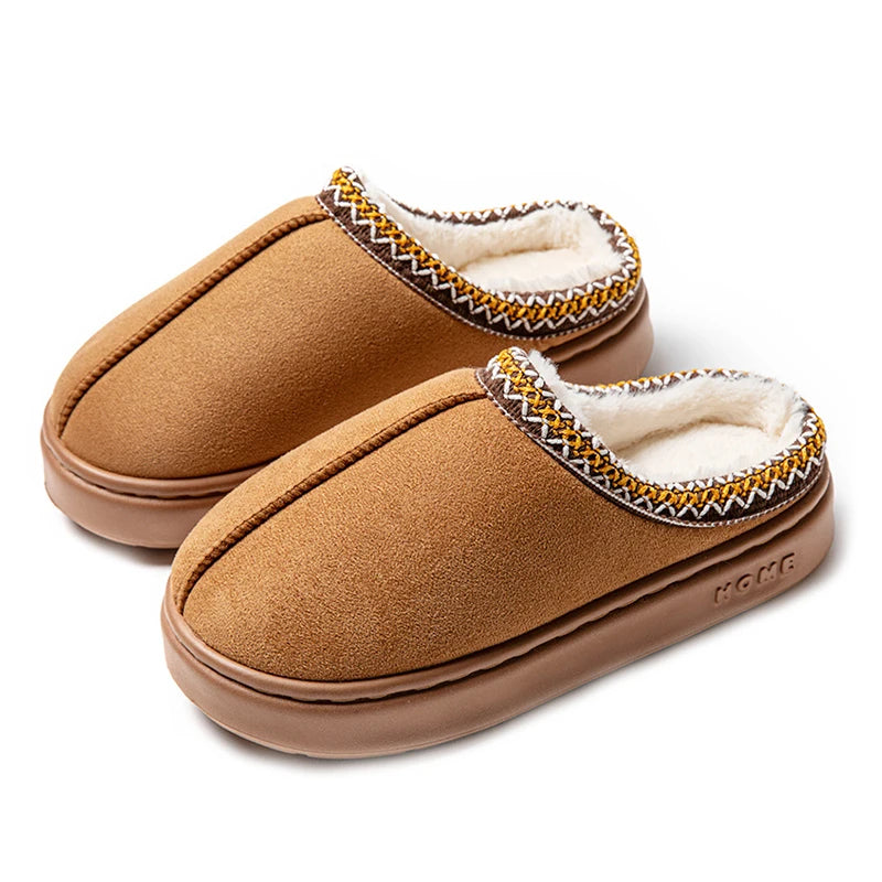 Women's Fuzzy Plush Slippers – Warm Indoor Mules