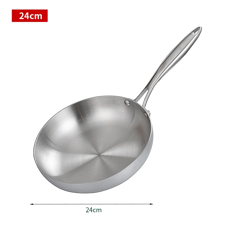 304 Stainless Steel Frying Pan – Uncoated Nonstick Cookware