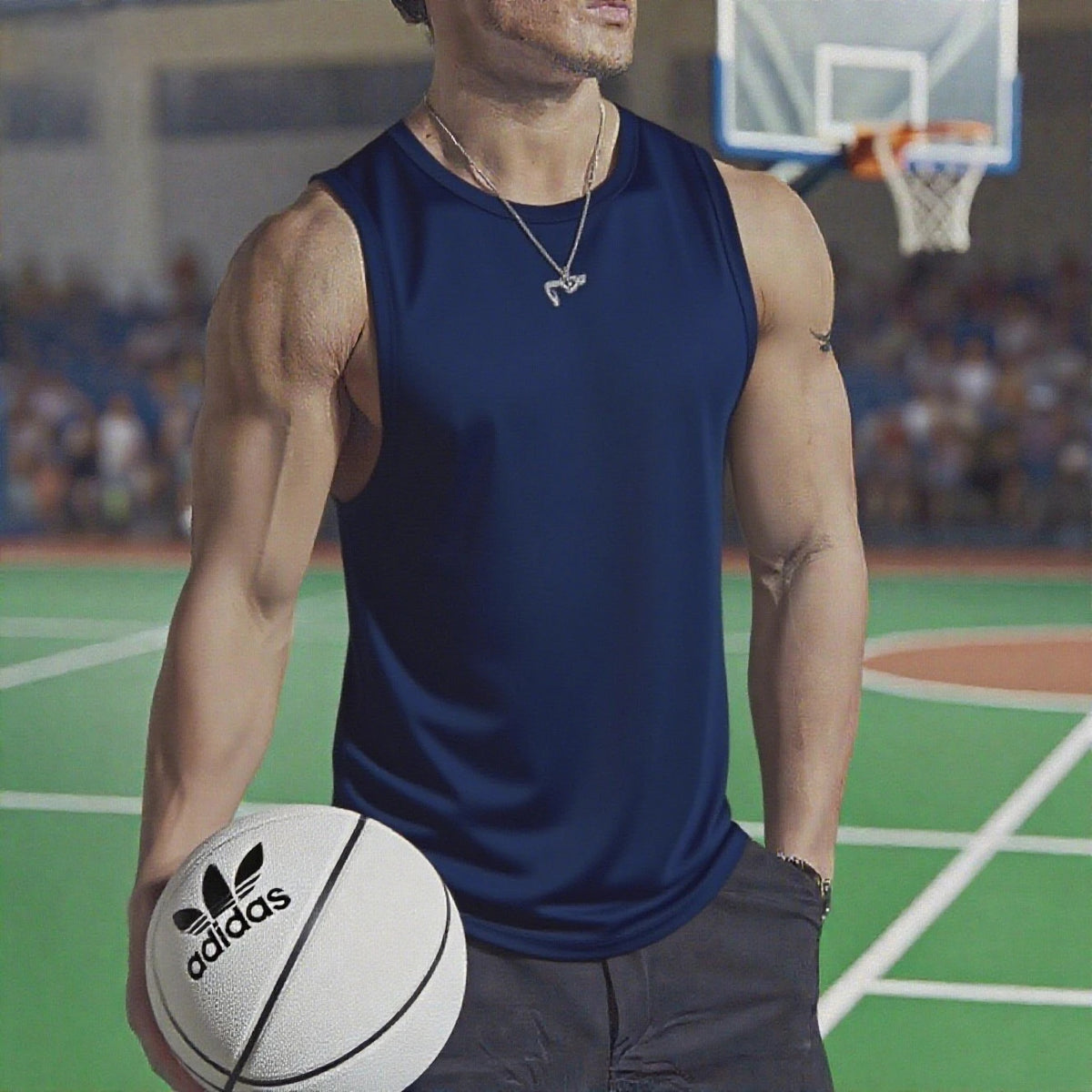 Men's Gym Tank Top – Loose Fit Quick-Dry Sleeveless Workout Shirt
