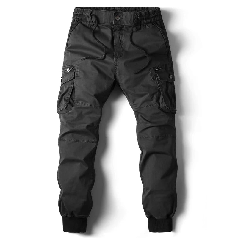 Men's Cargo Jogger Pants – Multi-Pocket Cotton Tactical Trousers