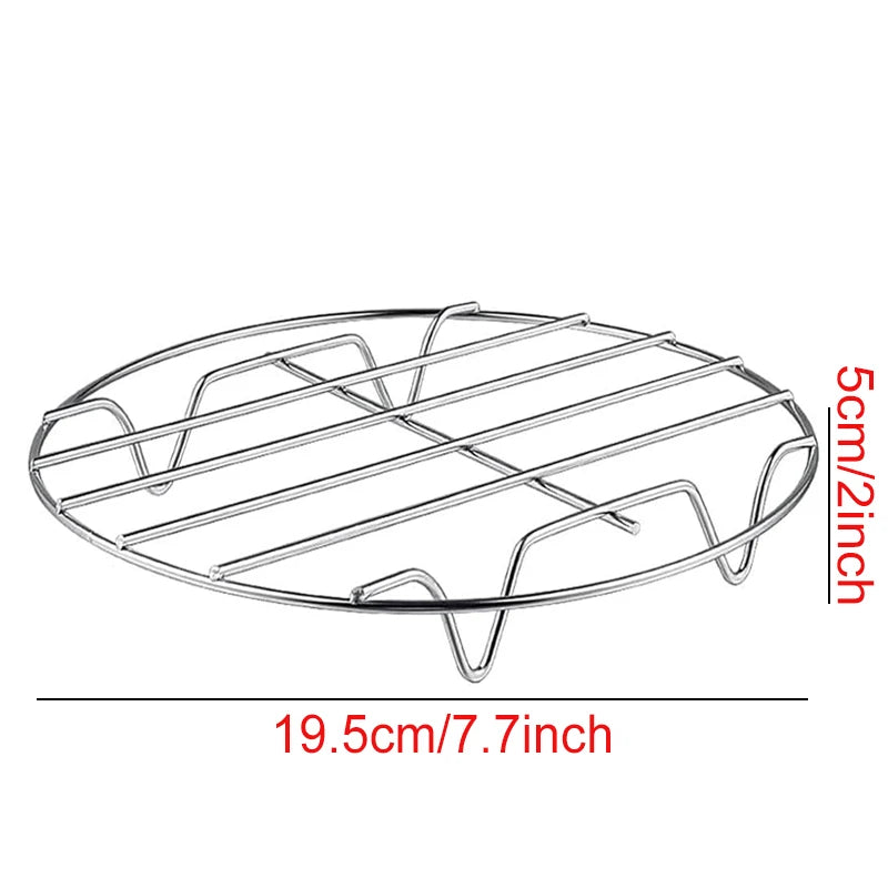 Air Fryer Rack – Stainless Steel Grill & Baking Rack with Skewers