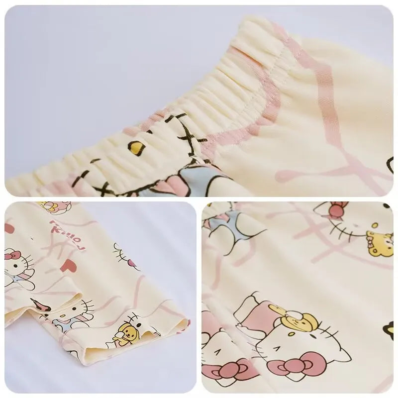 Hello Kitty Loose Lounge Pants – Kawaii Sanrio Pajama Bottoms for Women