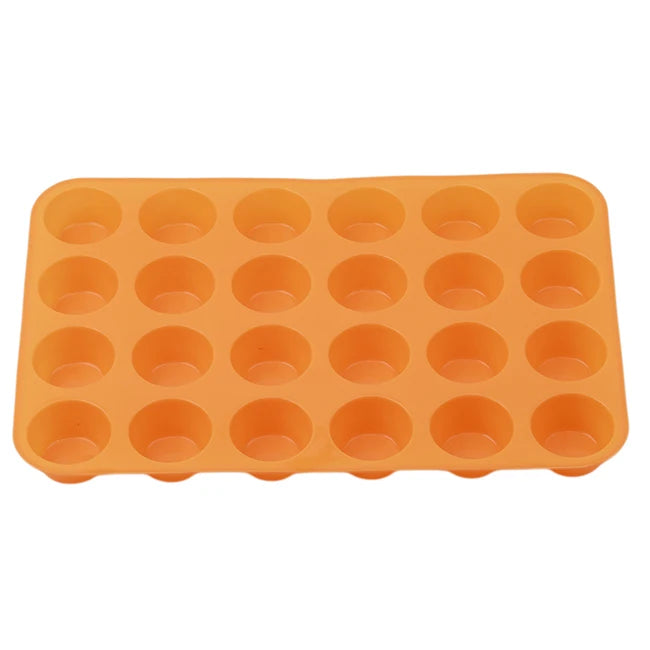 24-Cup Silicone Muffin Pan – Mini Cupcake & Baking Mold
