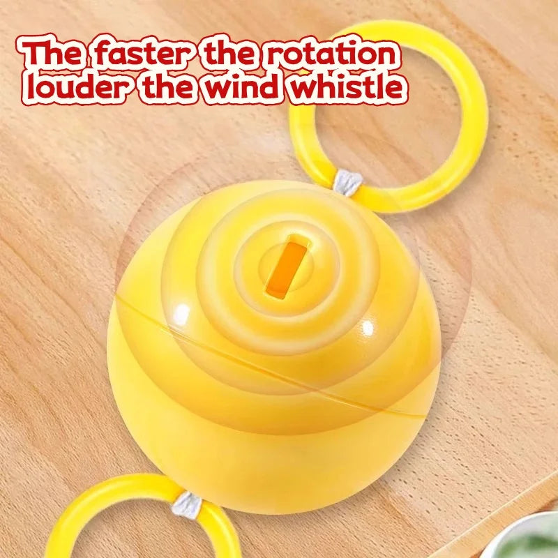 Luminous Whistle Spinning Ball Toy – 2 Pack Pull-String Kids Toy