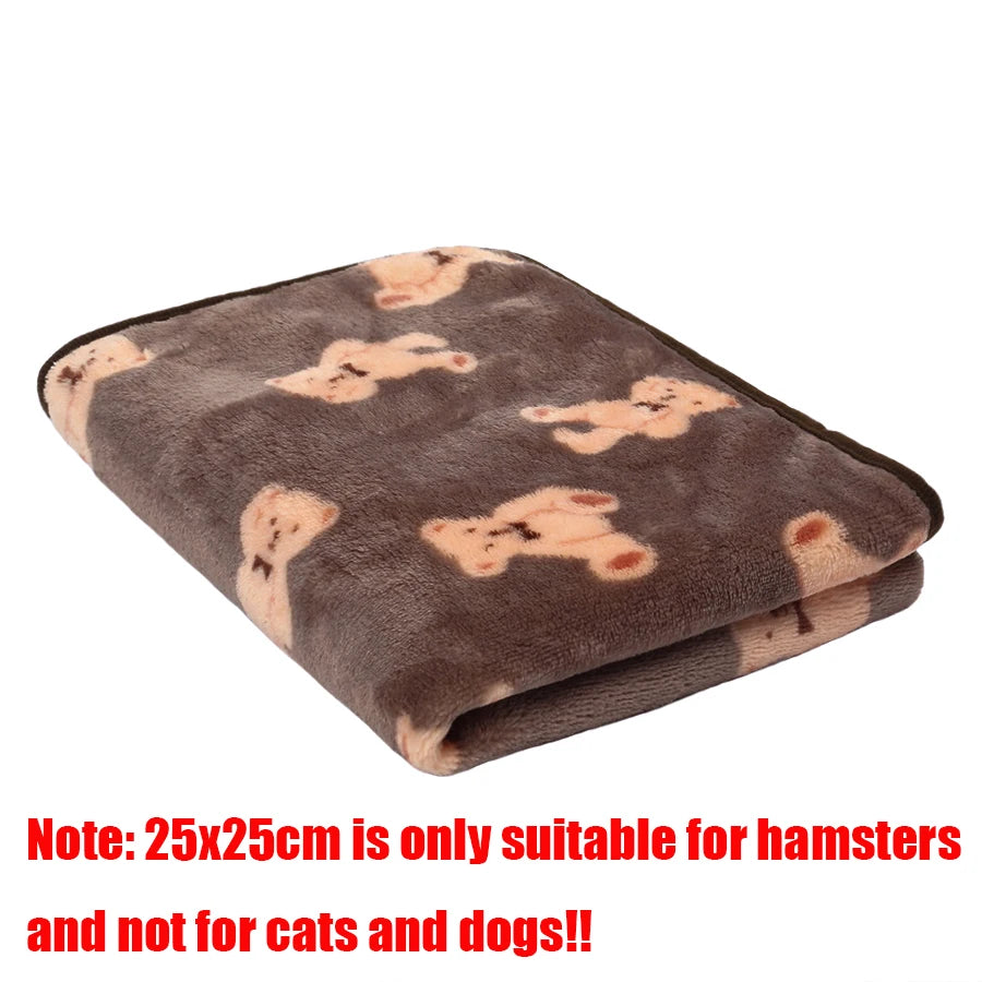 Soft Flannel Pet Blanket – Warm Paw Print Mat for Dogs & Cats