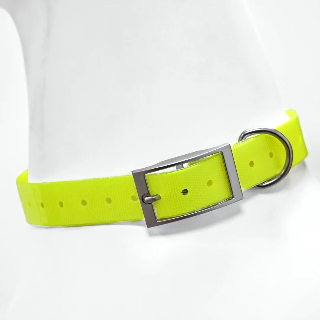Heavy Duty Waterproof Dog Collar - Adjustable TPU, 8 Colors