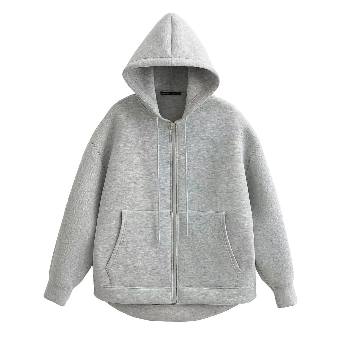 Women's Oversized Zip-Up Hoodie Jacket – Loose Street Sweatshirt Coat