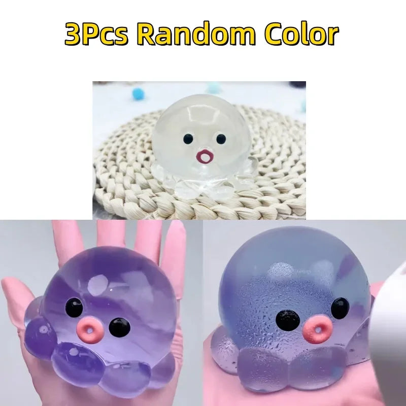 Bubble Octopus Squishy Stress Relief Toy – Slow Rise Squeeze Ball