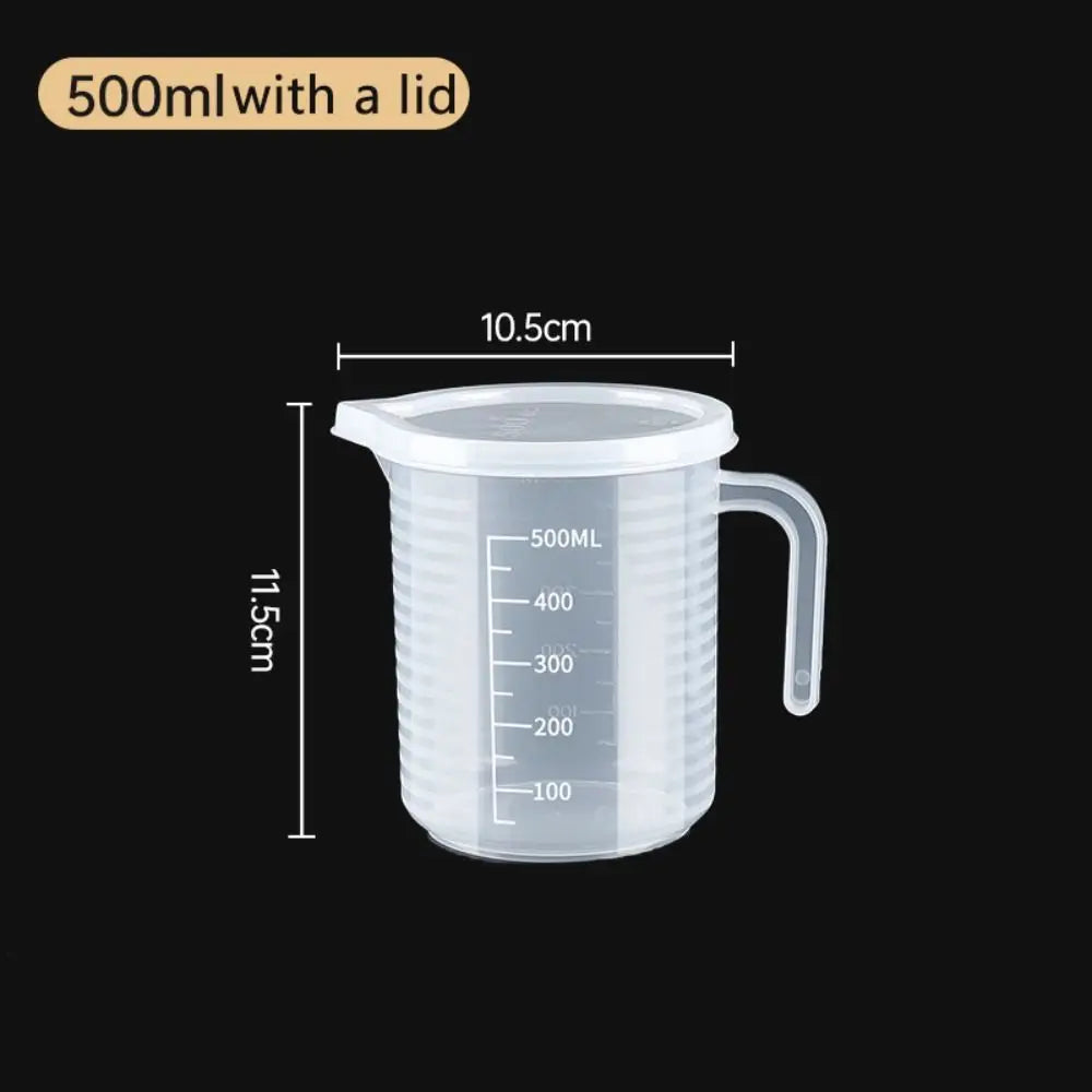 Clear Plastic Graduated Measuring Cup – Multiple Sizes with Lid Option
