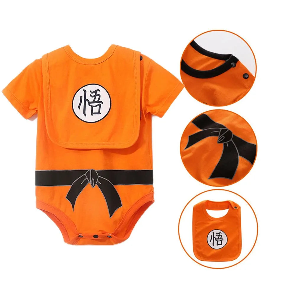 Dragon Ball Baby Anime Romper – Goku Costume Jumpsuit for Newborn to 18M