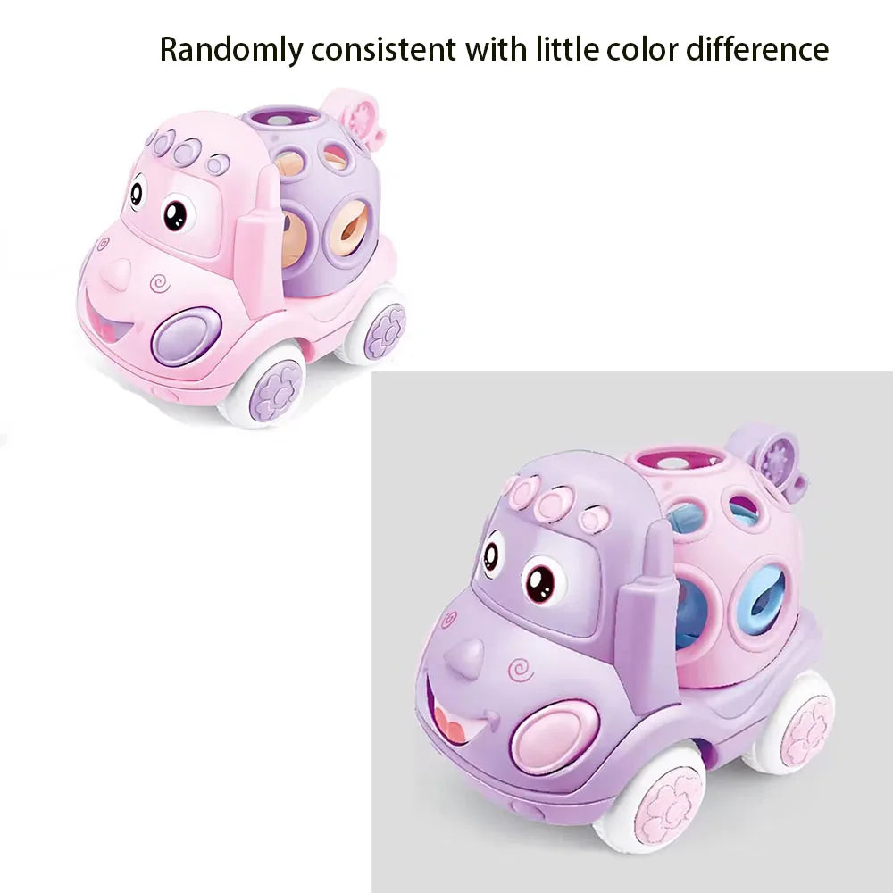 Baby Rattle Car Toy – Press & Go Friction Truck for Toddlers 1-3