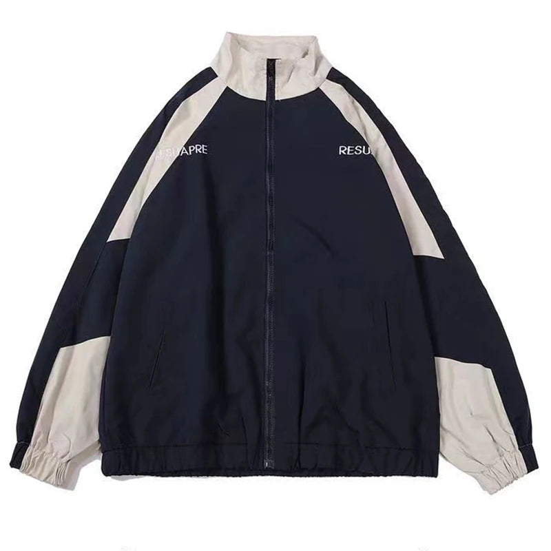 Reflective Striped Men's Windbreaker Jacket – Hip Hop Streetwear