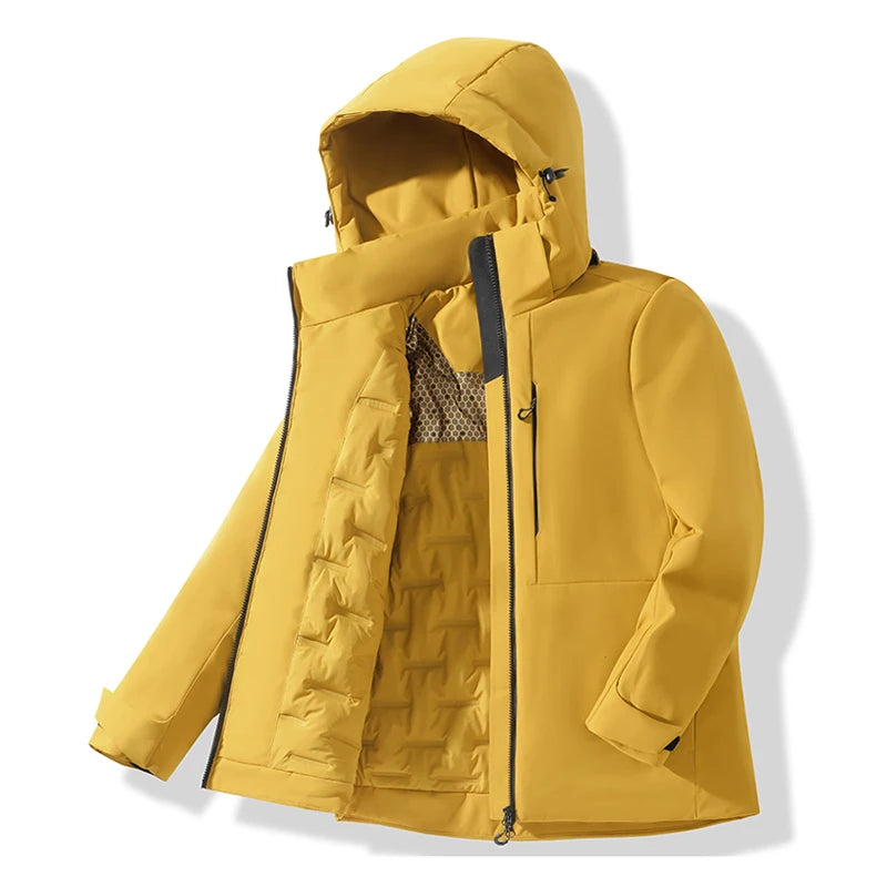 Waterproof Fleece Windbreaker Jacket – Unisex Winter Hiking Coat