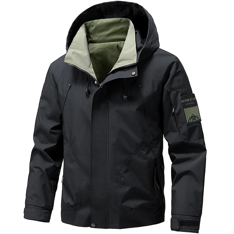 Waterproof Hooded Jacket for Men – Lightweight Outdoor Windbreaker