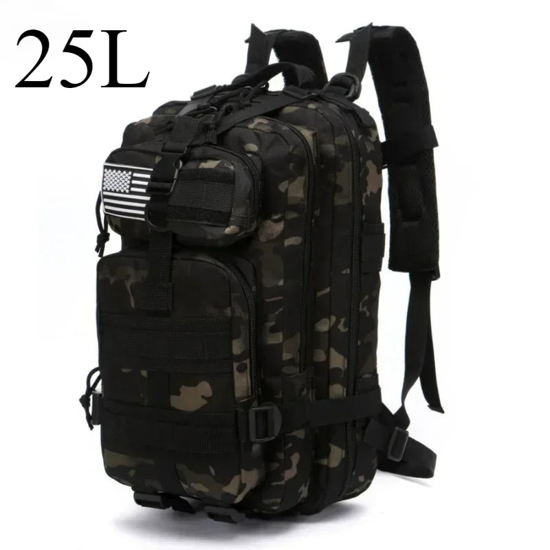 Tactical MOLLE Backpack 25L/50L for Hiking, Camping & Hunting