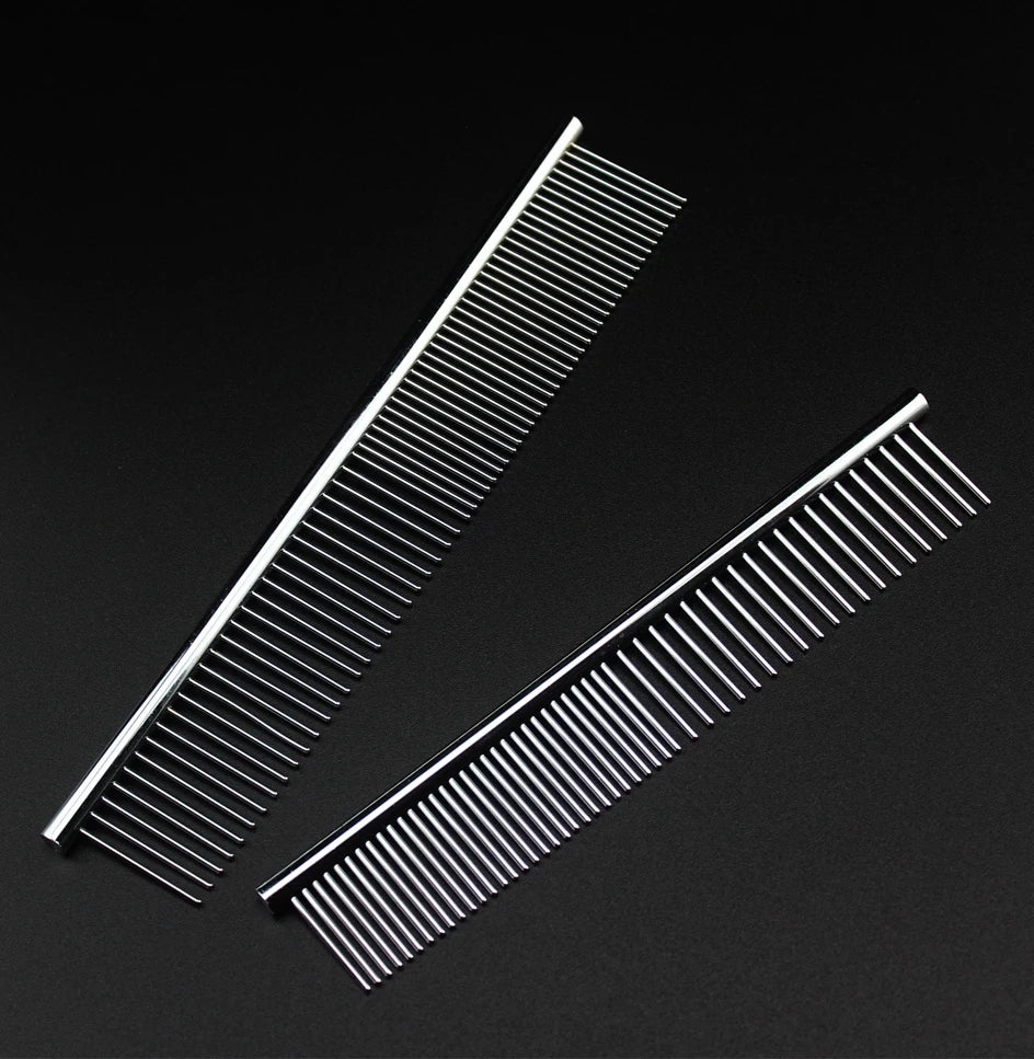 Stainless Steel Dog Grooming Comb for Long & Thick Hair