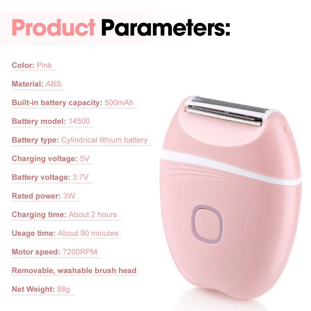 Women's Electric Shaver Mini Portable Rechargeable Hair Remover
