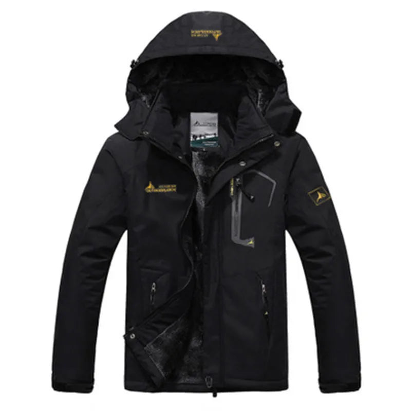 Men's Winter Parka – Thick Fleece-Lined Hooded Military Jacket