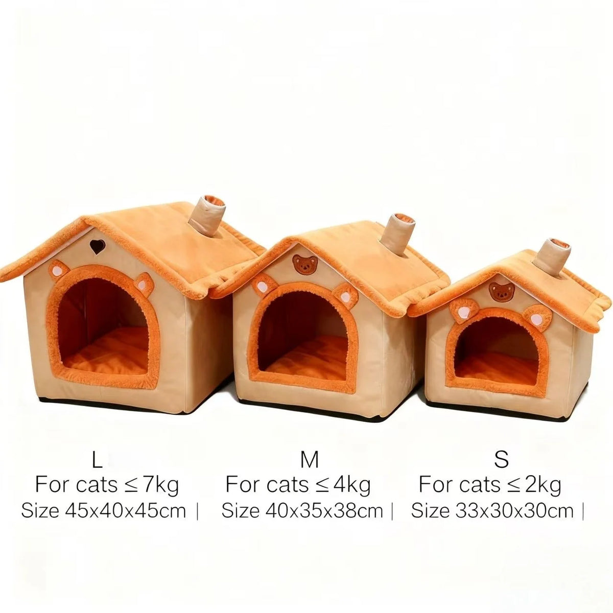 Enclosed Pet House Bed for Small Dogs & Cats