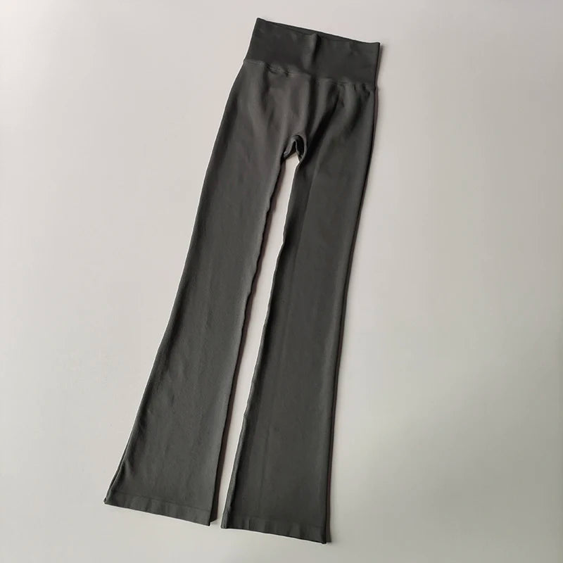 High-Waist Seamless Micro Flare Yoga Pants for Women
