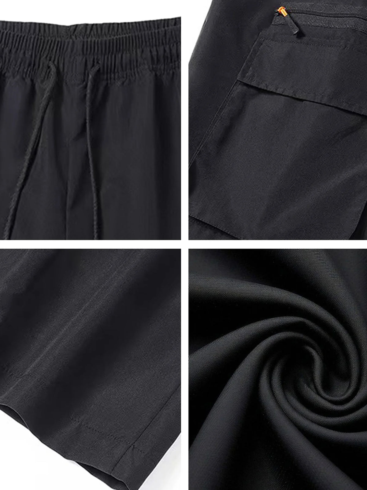 3-Pack Men's Multi-Pocket Cargo Jogger Pants – Zipper Straight Leg Trousers