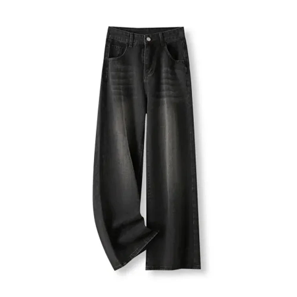 High-Waisted Wide-Leg Jeans for Women – Loose Straight Denim