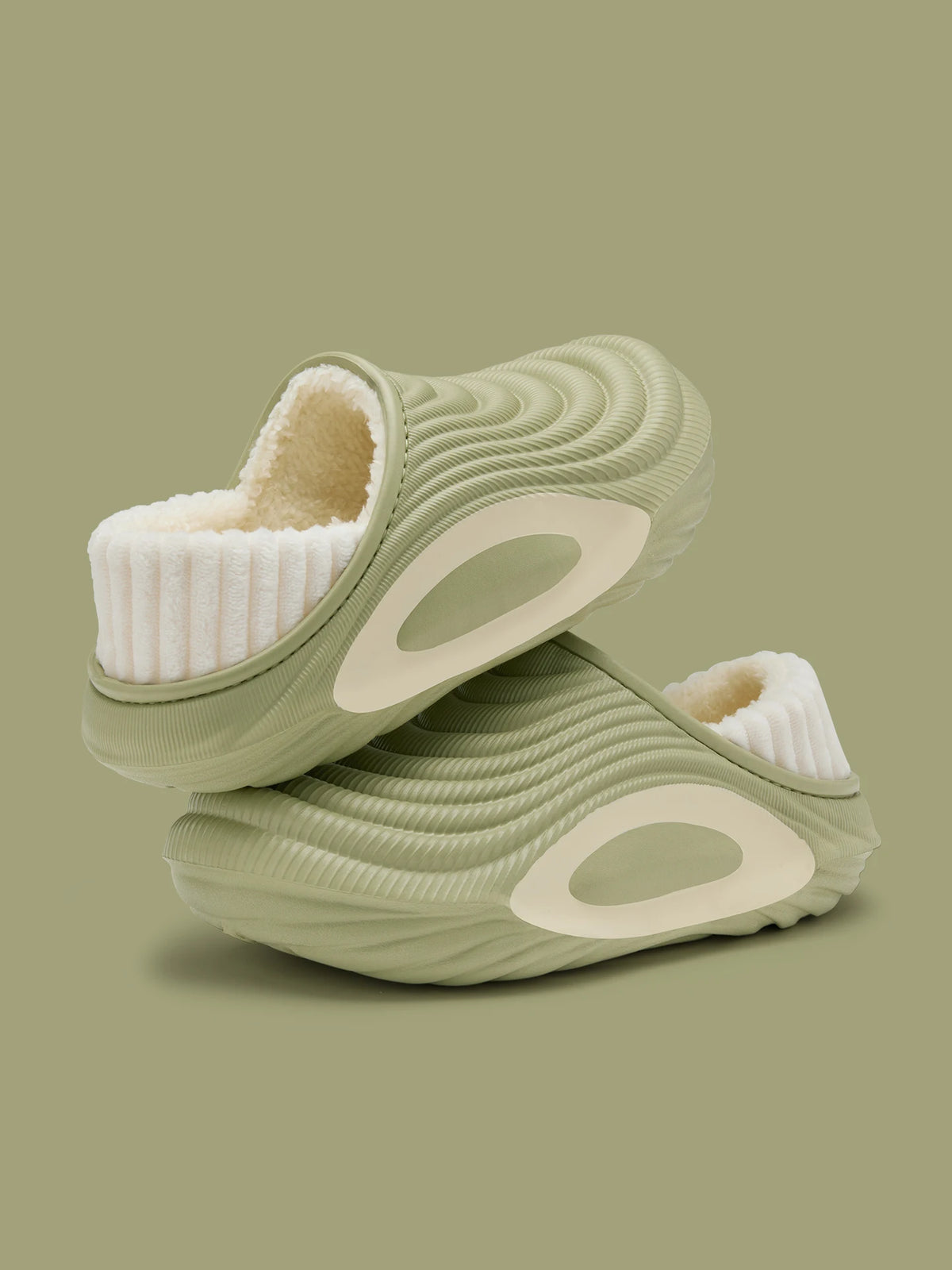 Women's Furry Closed-Toe Winter Slippers – Warm Non-Slip Indoor House Shoes