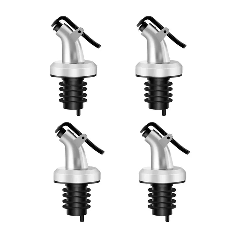 Leakproof Bottle Pourer Stopper with Flip Cap – Set of 1 to 4