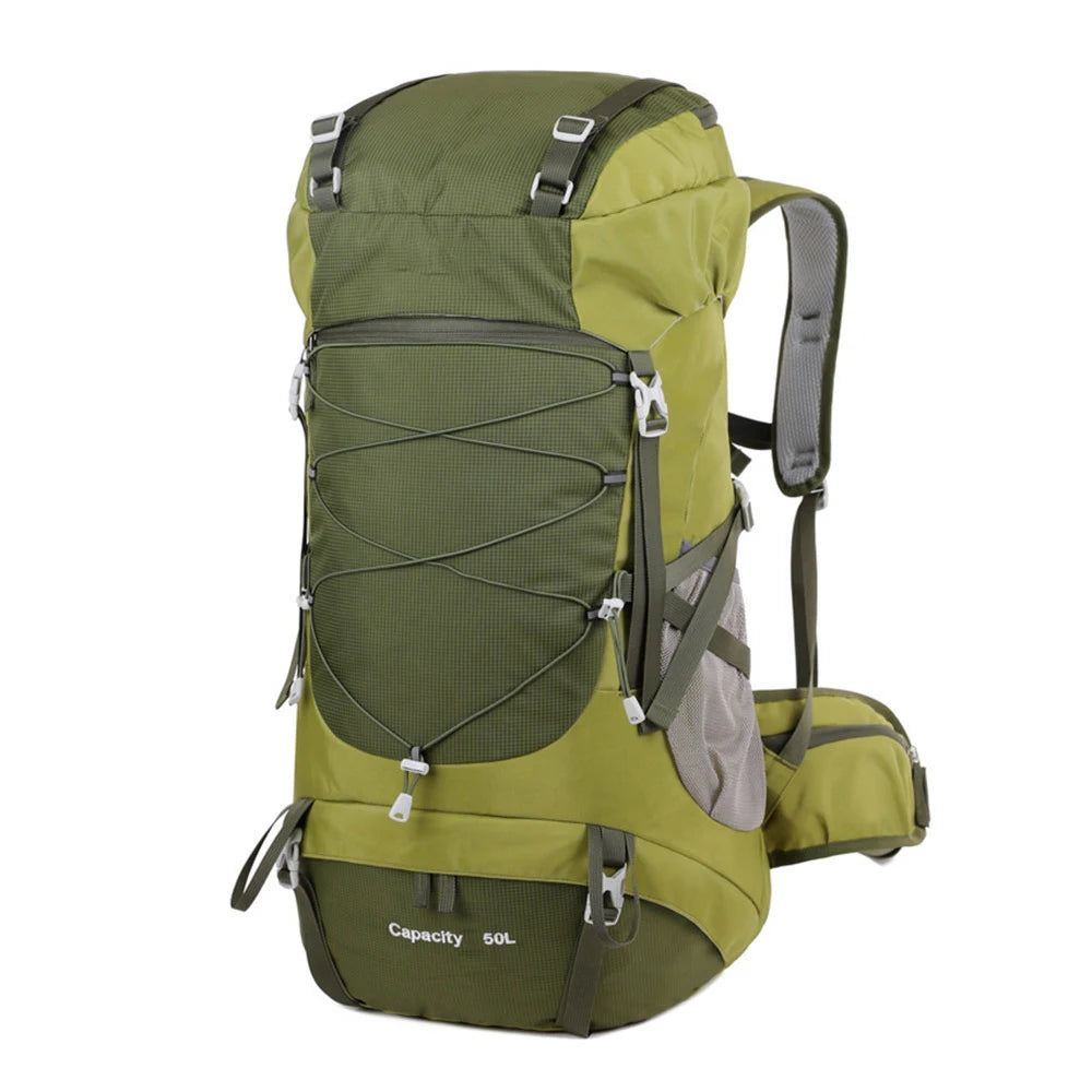 50L Hiking Backpack with Rain Cover – Mountaineering Outdoor Rucksack