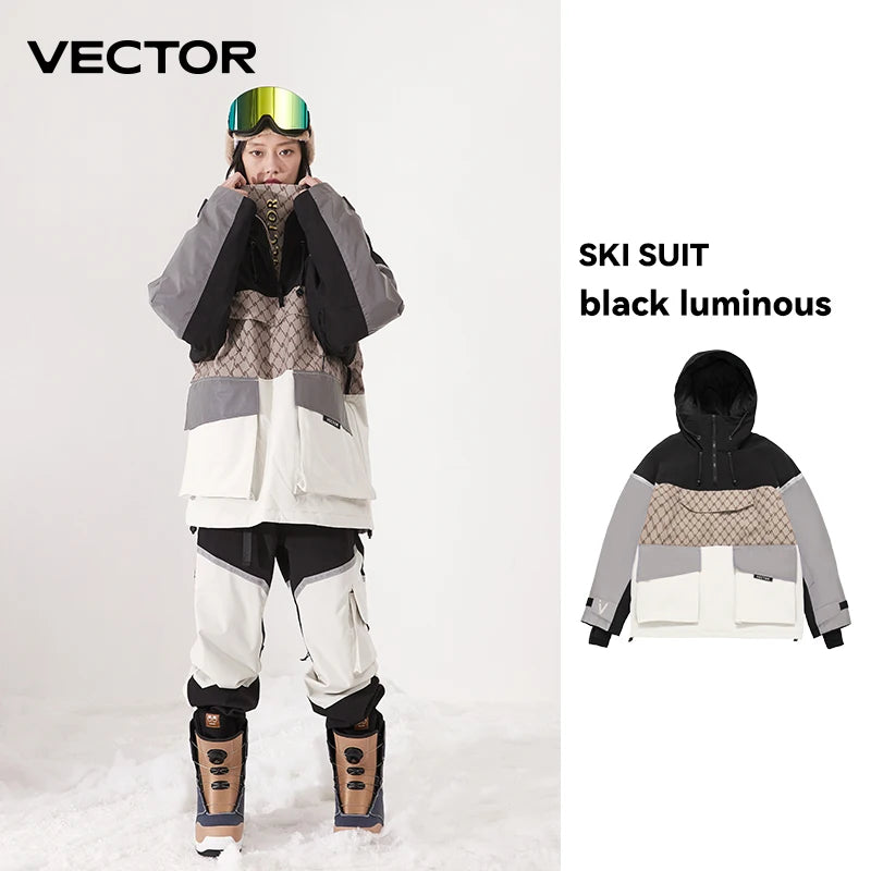 Vector Meteor Ski Jacket – Waterproof Hooded Snow Suit for Men & Women