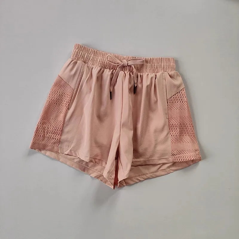 Women's Quick-Dry Sports Shorts – Loose Fit with Mesh Pockets