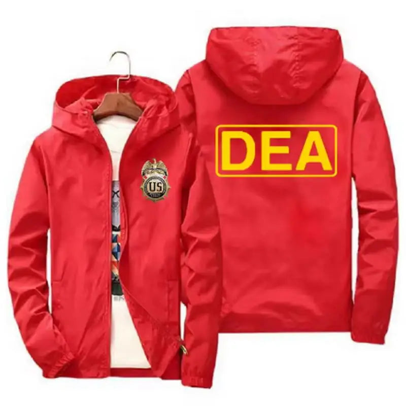 Men's Printed Windbreaker Jacket – Lightweight Hooded Zip Coat