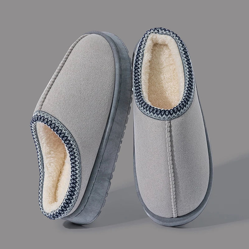 Women's Plush Winter Slippers – Non-Slip Thick EVA Sole Indoor Outdoor House Shoes