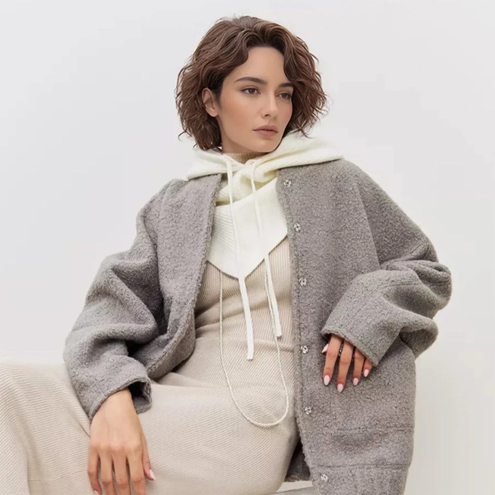 Women's Winter Knit Balaclava Hood & Neck Warmer