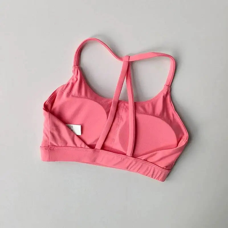 Women's Halter Neck Sports Bra - Thin Strap Yoga Fitness Top