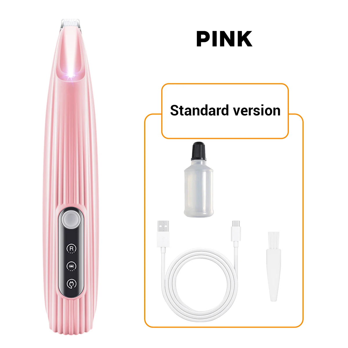 Electric Pet Hair Trimmer with LED Light – Low Noise Dog & Cat Groomer