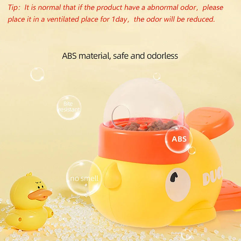 Duck Slow Feeder Puzzle Toy for Dogs & Cats – Interactive Food Dispensing Pet Toy