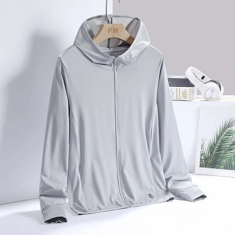UPF 50+ Sun Protection Hoodie Jacket – Unisex Lightweight Outdoor